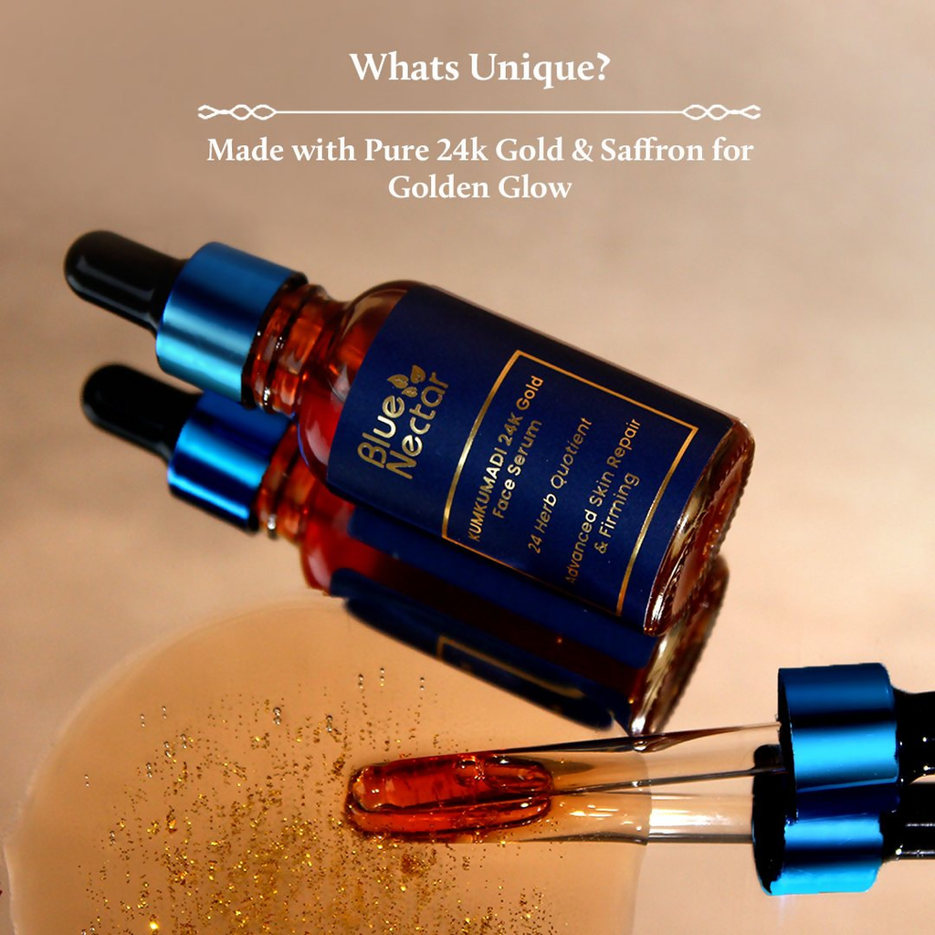 Blue Nectar Kumkumadi 24k Gold Face Serum | Grocsy