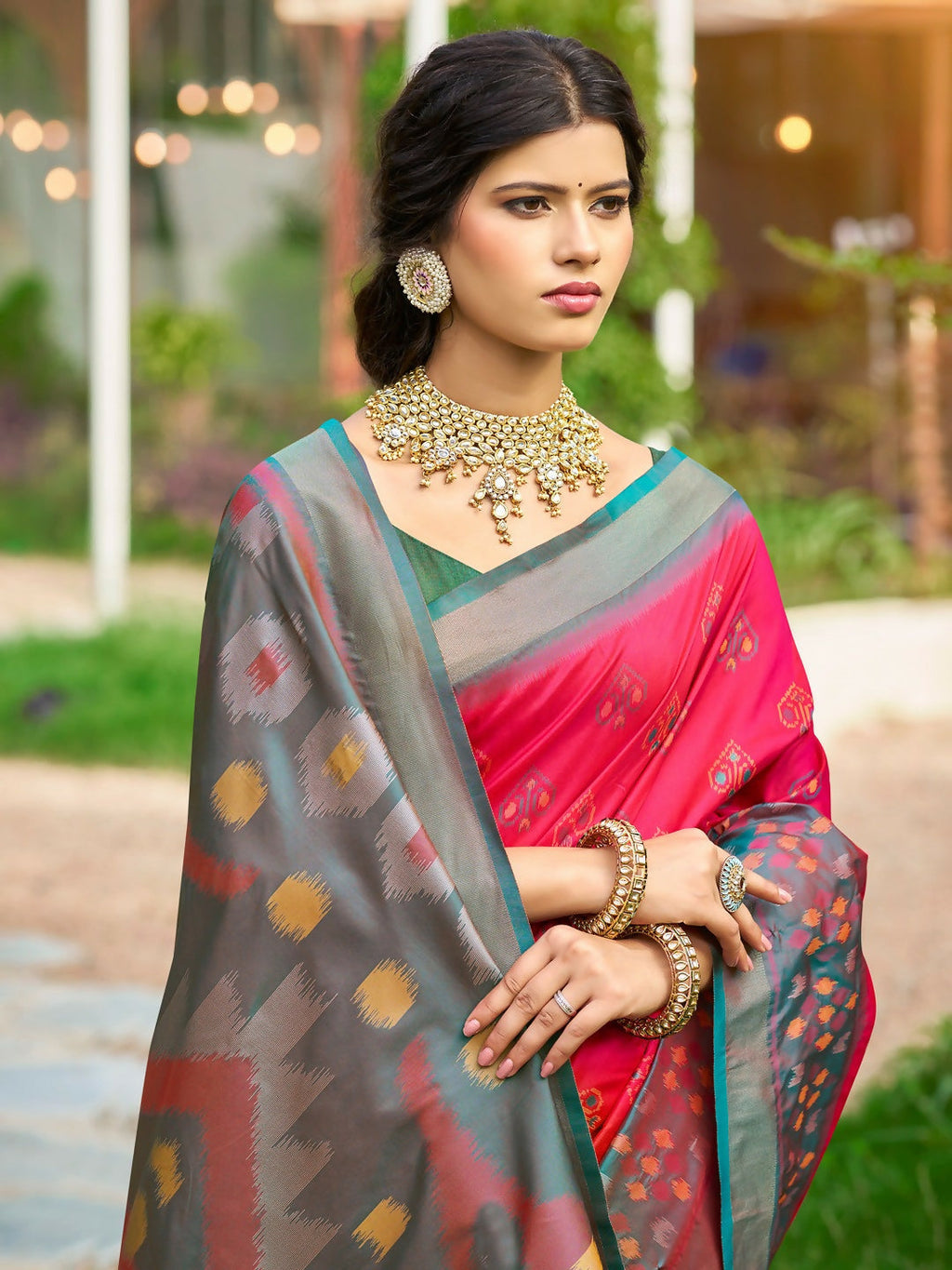 Shree Shyam Fashion Red Soft Silk Saree | Grocsy