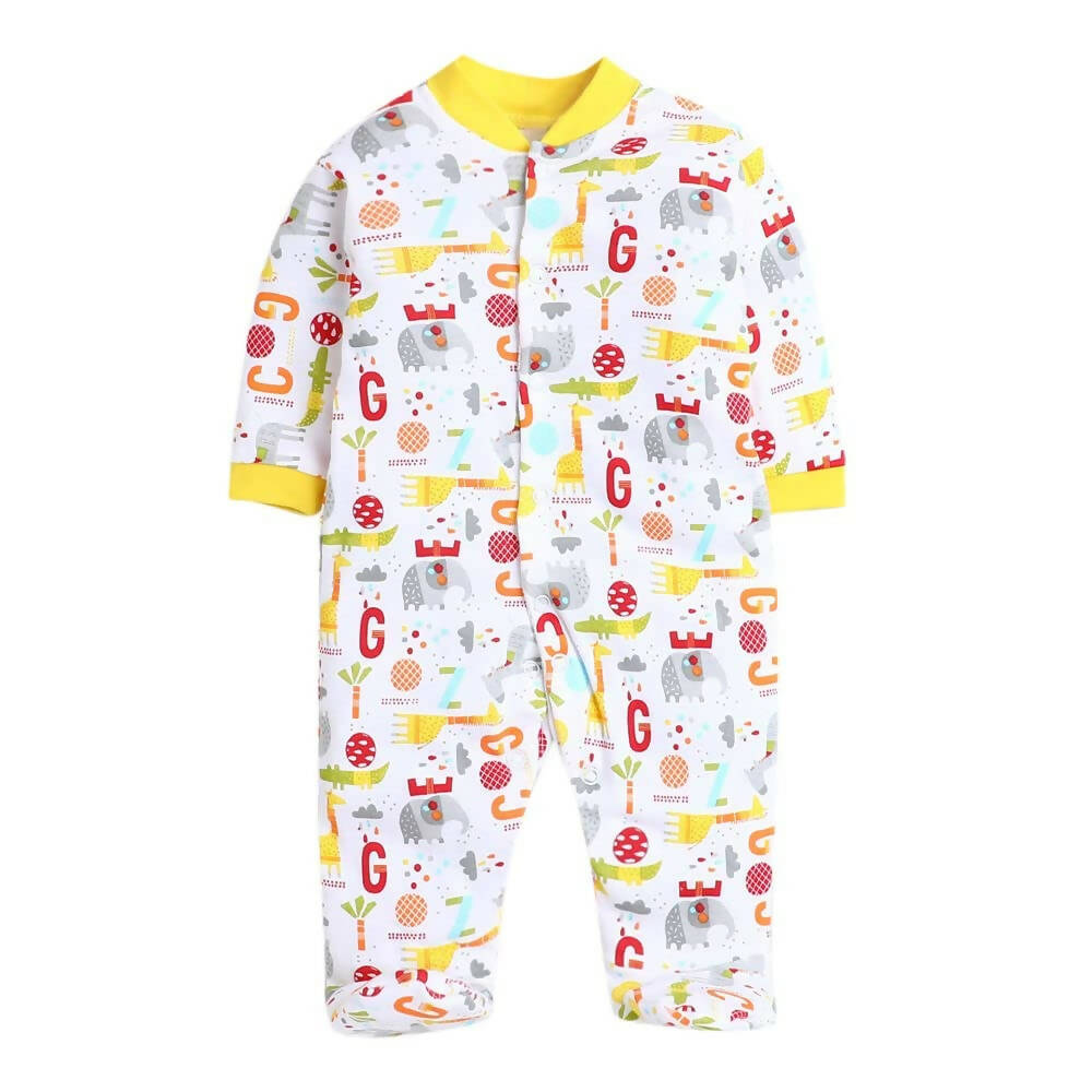 Daddy - G Rompers/Sleepsuits/Jumpsuit /Night Suits for New Born Babies - Yellow | Grocsy