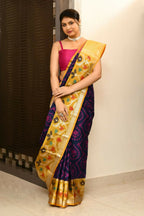 Joban Fashion Multicolor Saree Kataan Ikkat | Grocsy