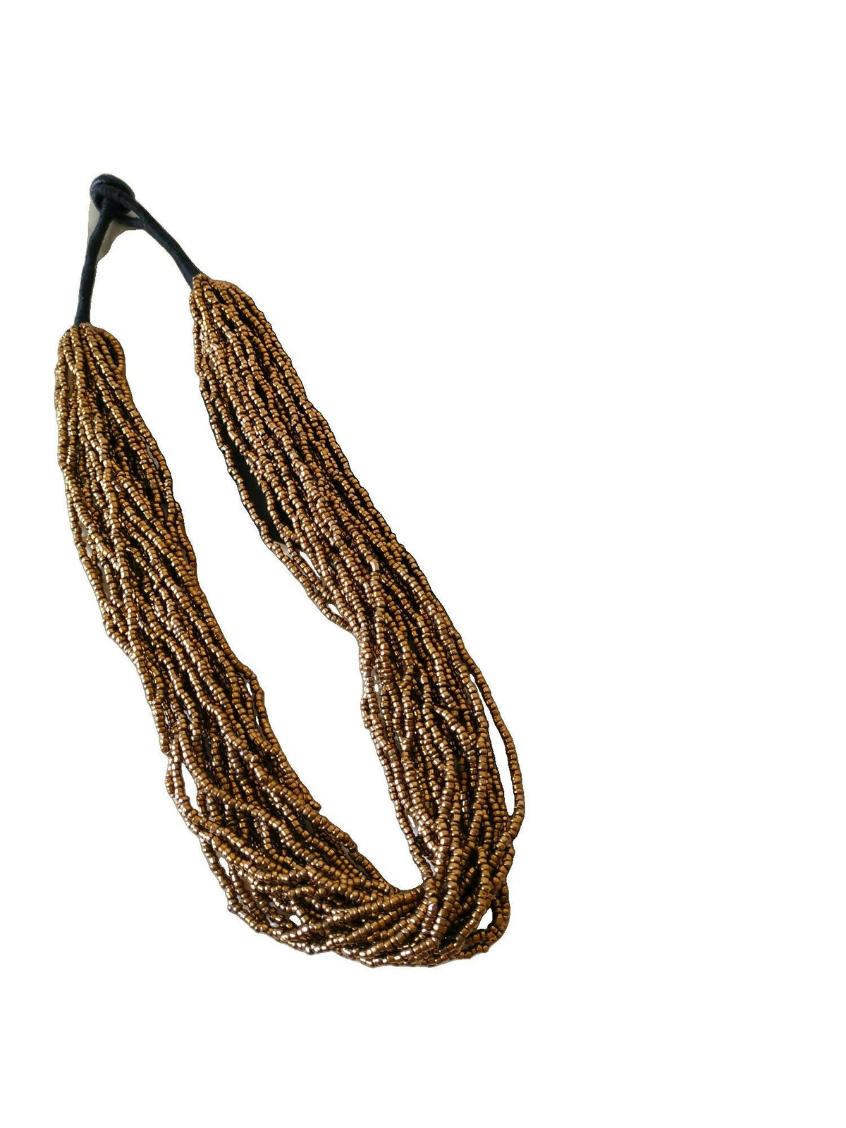 Inhanns Handmade Beaded Multilayer Necklace, 20 Layers - Gold | Grocsy