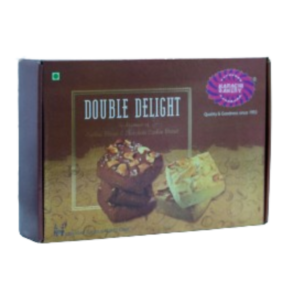 Karachi Bakery Double Delight (Gold) Cashew Biscuit & Chocolate Cashew | Grocsy