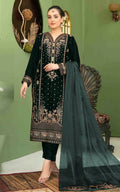 Anaita Black Velvet Suit with Embroidery Sequence Work | Grocsy