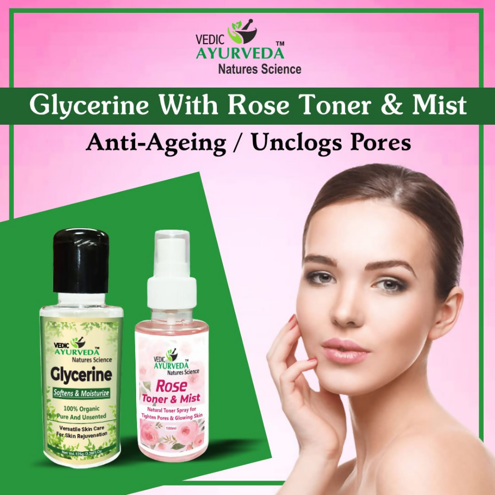 VedicAyurveda Glycerine With Rose Toner & Mist | Grocsy