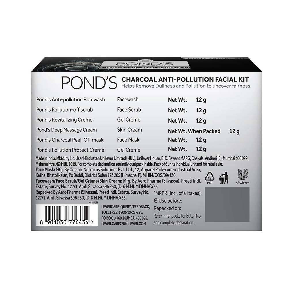 Ponds Charcoal Anti-pollution Home Facial Kit | Grocsy