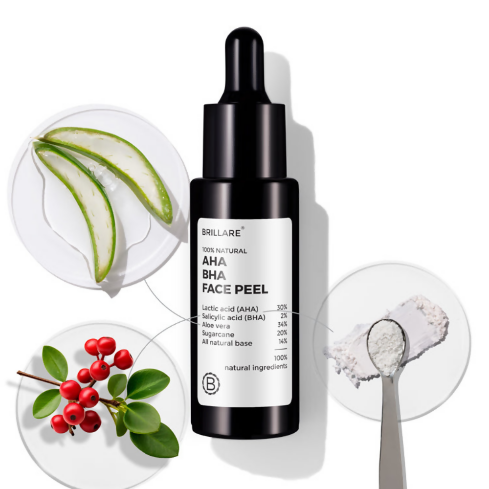 Brillare AHA BHA Exfoliating Face Peeling Solution | Grocsy