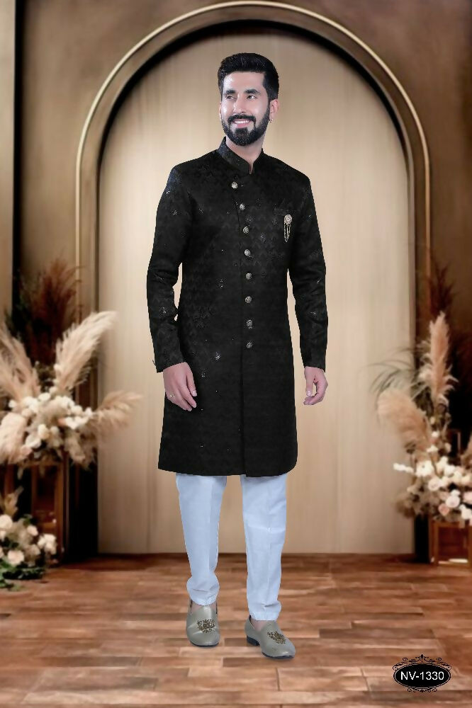 Joban Fashion Men's Black TR Kurta with Pyjama | Grocsy