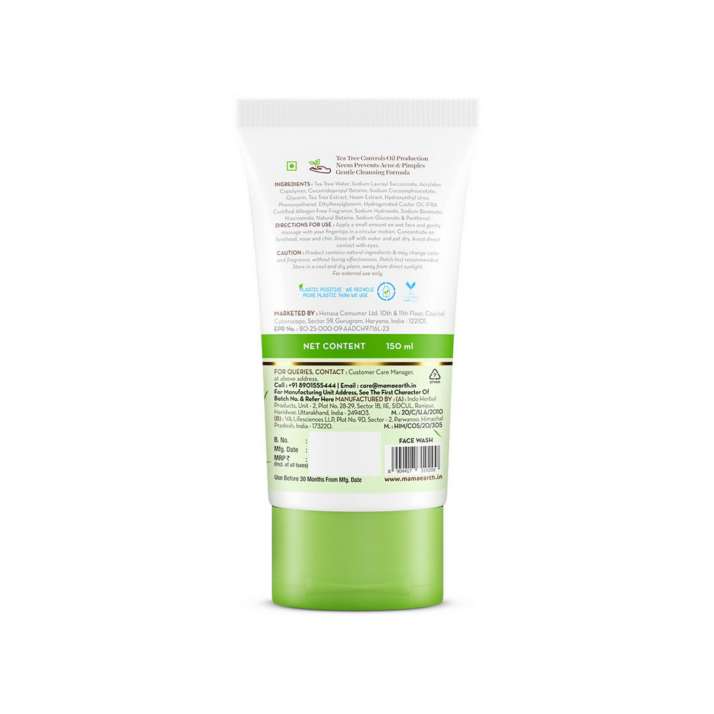 Mamaearth Tea Tree Oil Control Face Wash | Grocsy
