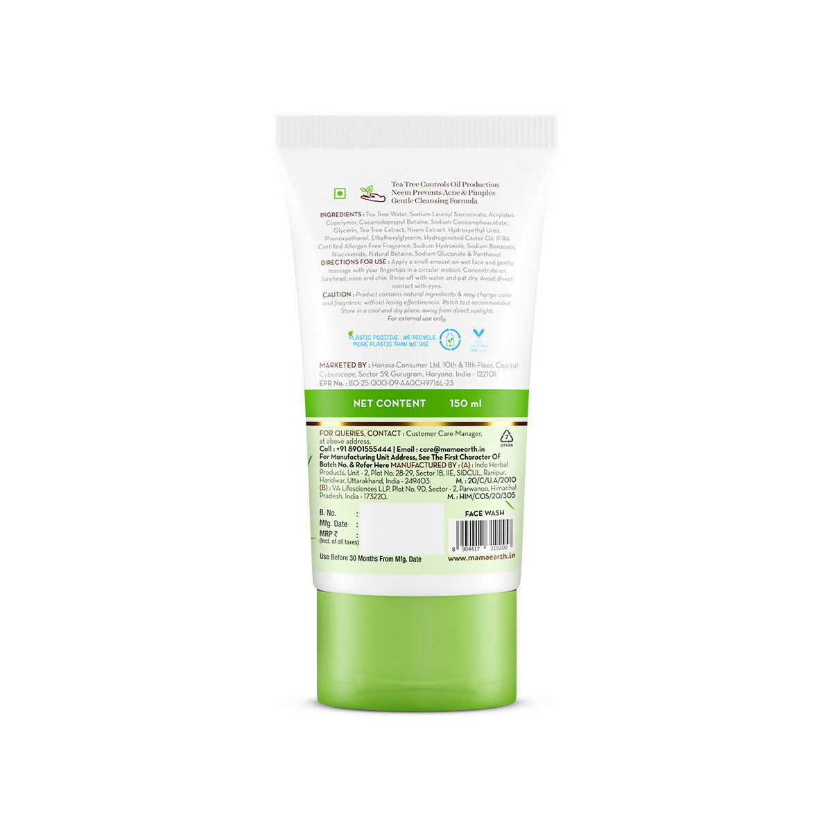 Mamaearth Tea Tree Oil Control Face Wash | Grocsy