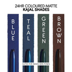 Kay Beauty By Katrina Kaif 24HR Coloured Matte Kajal - Green | Grocsy