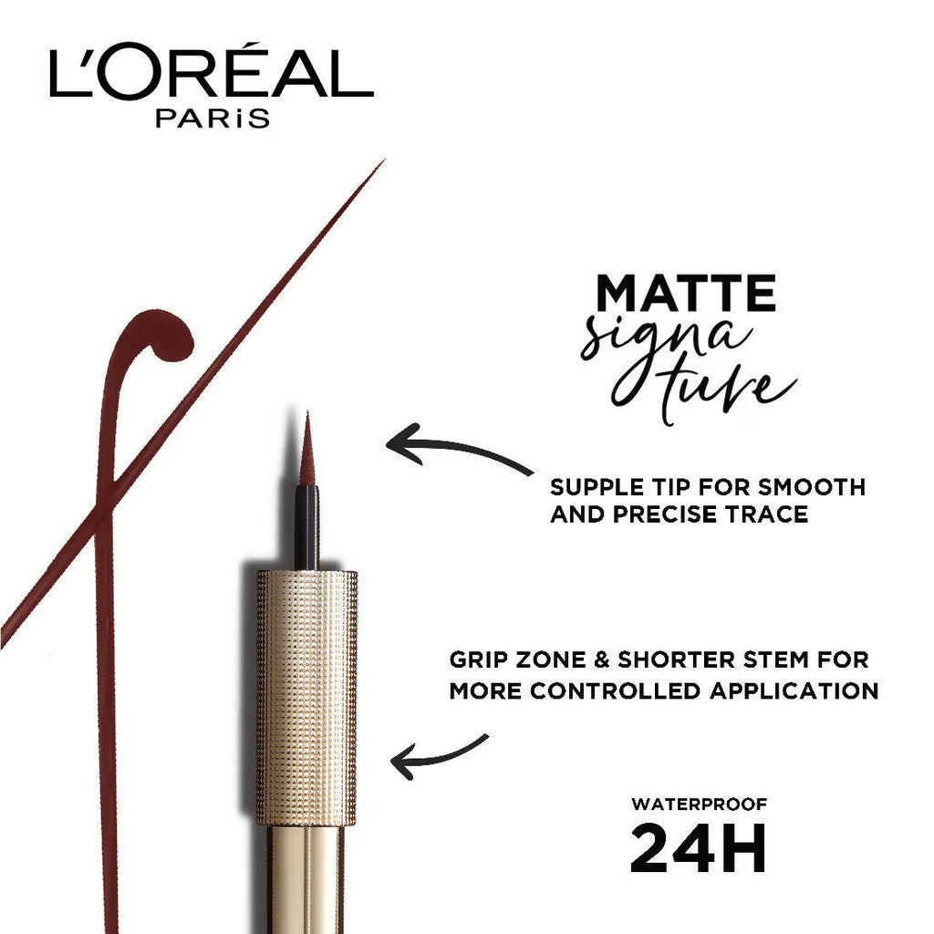 L'Oreal Paris Matte Signature Eyeliner - Brown | Grocsy