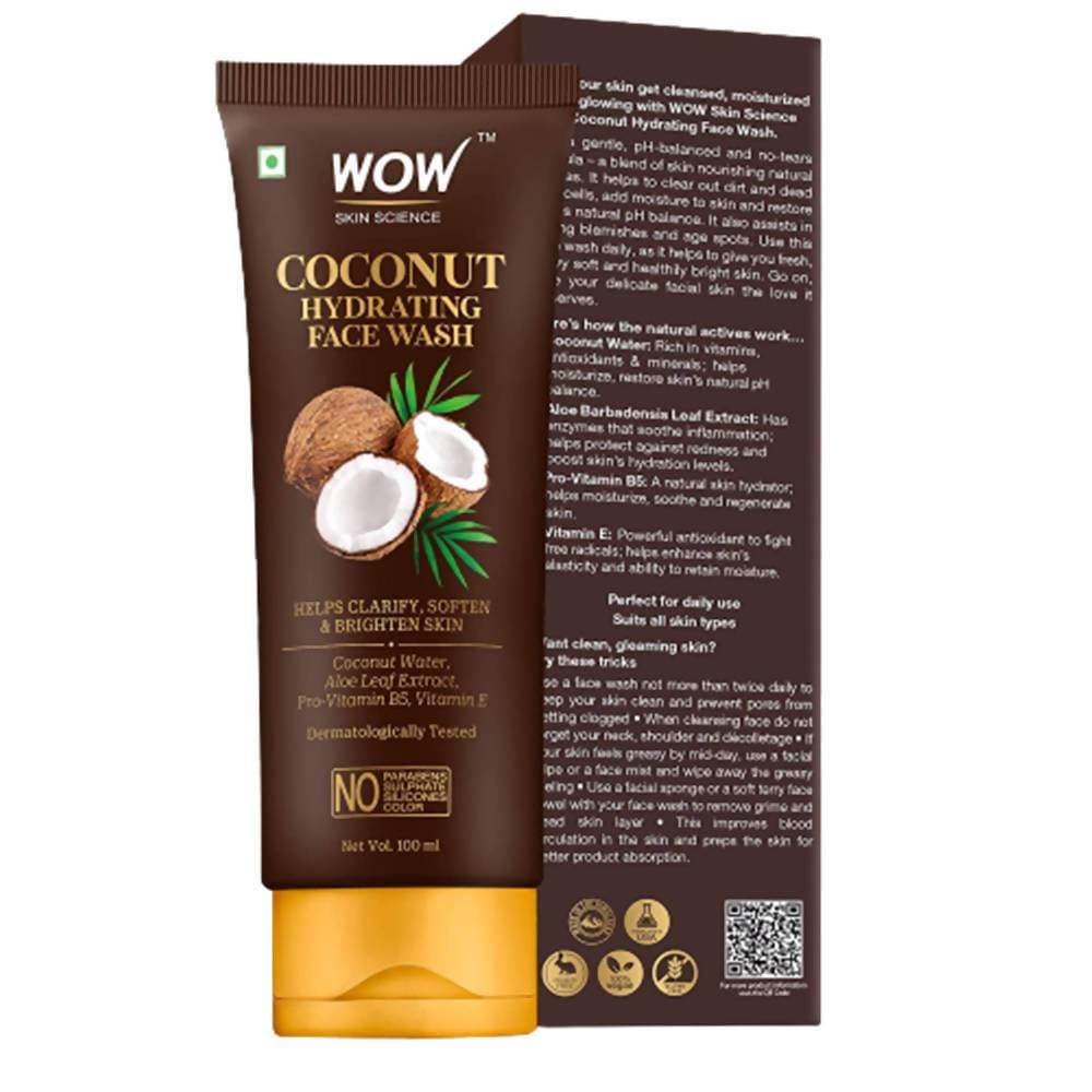 Wow Skin Science Coconut Hydrating Face Wash | Grocsy