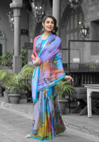 stylish Casual Multi Imported georgette Ready to Wear Fancy Saree - Ashwini | Grocsy