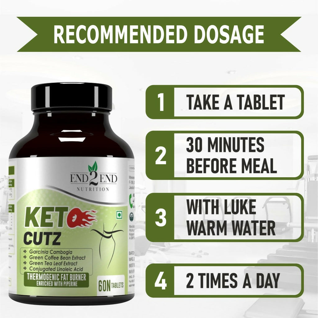 End2End Nutrition Keto Cutz Fat Burner For Weight Loss Tablets | Grocsy