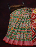 Green Colored Patan Patola Semi Chanderi Saree By Gayathri Reddy Designer Studio | Grocsy