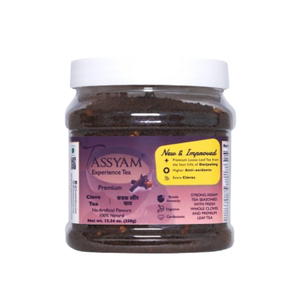 Tassyam Organics Strong Assam Clove Tea - Jar | Grocsy