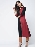 Aniyah Rayon Block Printed Double Color Straight Kurta (AN-112K) | Grocsy