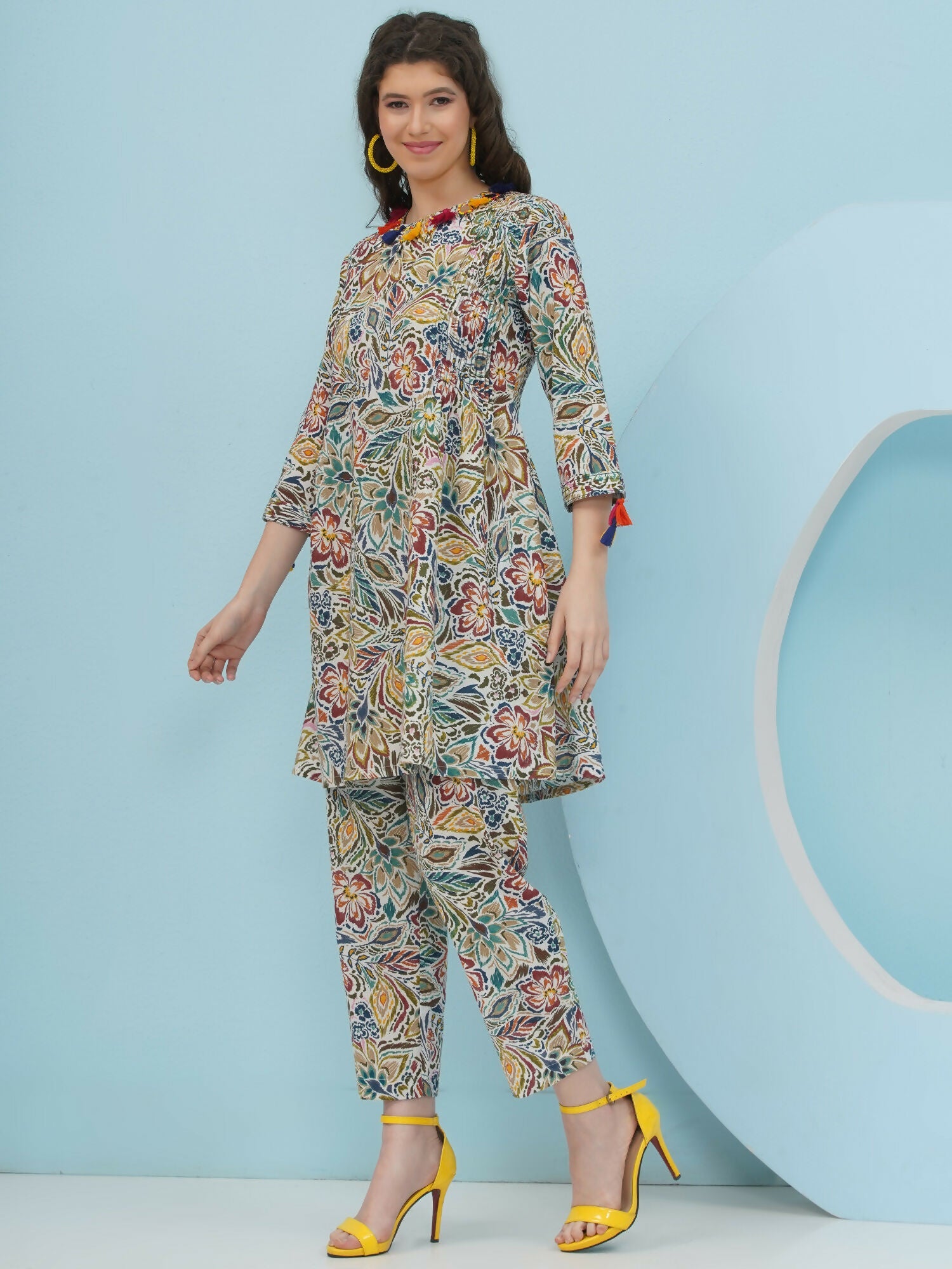 Joban Fashion Floral Co Ord Set - Multi Color | Grocsy