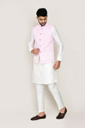 Joban Fashion White Colored Art Silk Fabric Kurta, Jacket With Straight Fit Pant | Grocsy