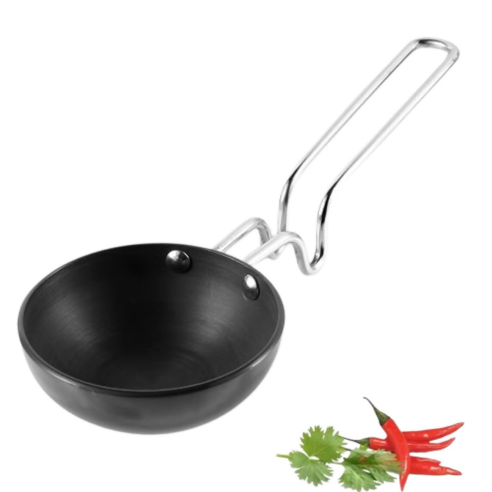 Vinod Black Pearl Hard Anodised Tadka Pan - Jumbo | Grocsy