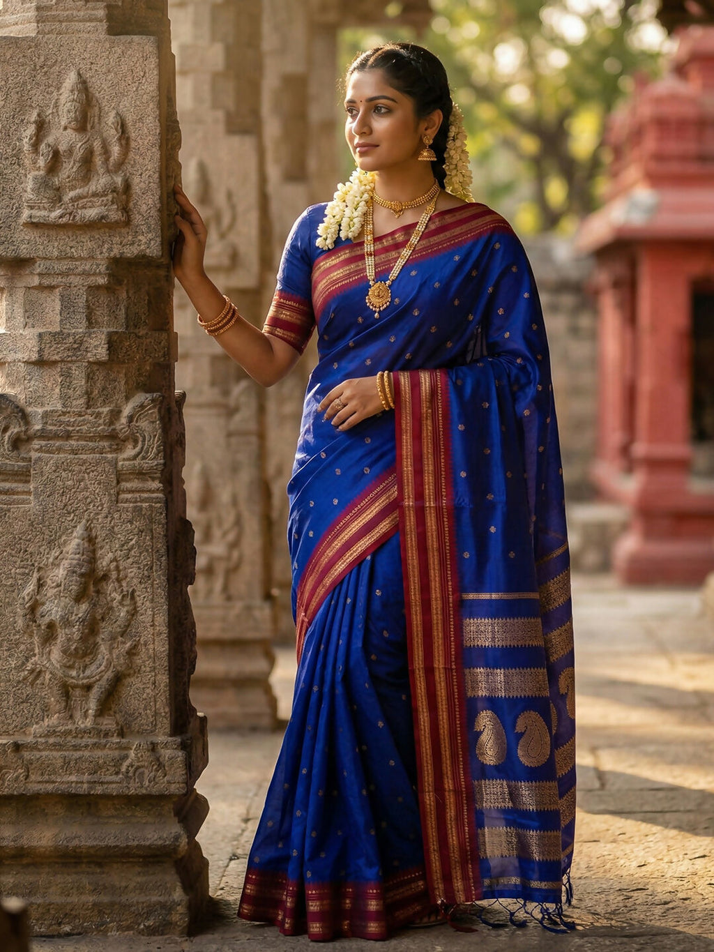 Shree Shyam Fashion Blue Soft Silk Saree | Grocsy