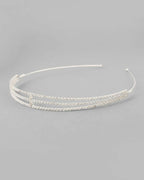 VOJ Silver Plated AD Stone Studded Hair Band | Grocsy