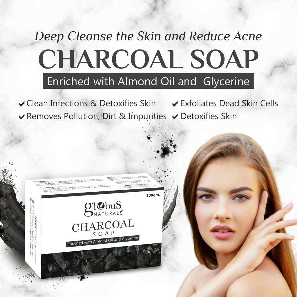 Globus Naturals Charcoal Soap | Grocsy
