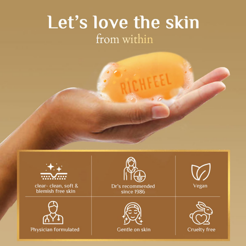 Richfeel Calendula Anti-Acne Soap Fights Pimples | Grocsy
