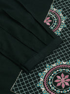 Green Rayon Yoke Embroidered A-line Top - Tarini | Grocsy