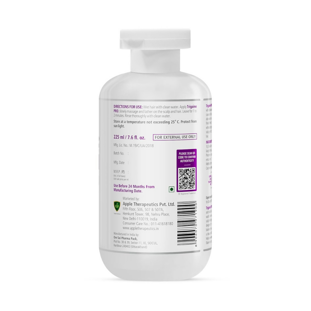 APPLE THERAPEUTICS Trigaine PRO Anti-Dandruff Shampoo | Grocsy
