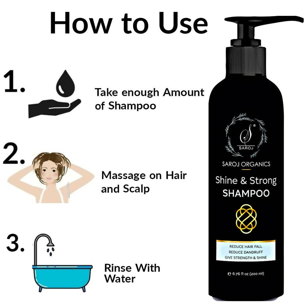 Saroj Organics Shine & Strong Hair Shampoo | Grocsy