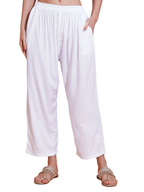 Pahnaz Luxury Rayon Chikankari Handwork Palazzo-White | Grocsy