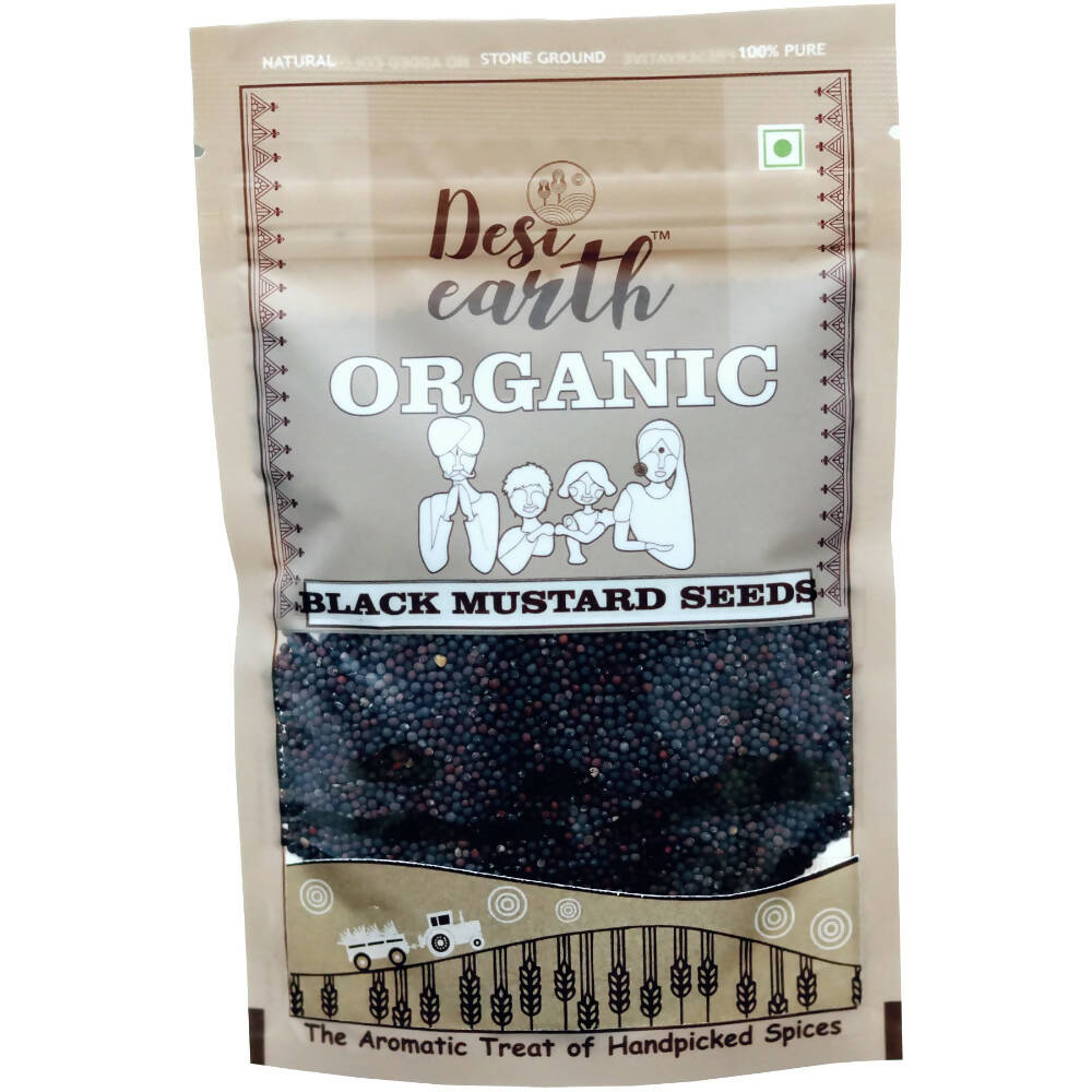 Desi Earth Organic Black Mustard Seeds | Grocsy