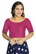 Aastha Fashion Women's Pink Art Silk Designer Party Wear Readymade Blouse | Grocsy