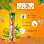 Himalayan Organics Vitamin-C Orange Flavour With Amla & Zinc Tablets | Grocsy