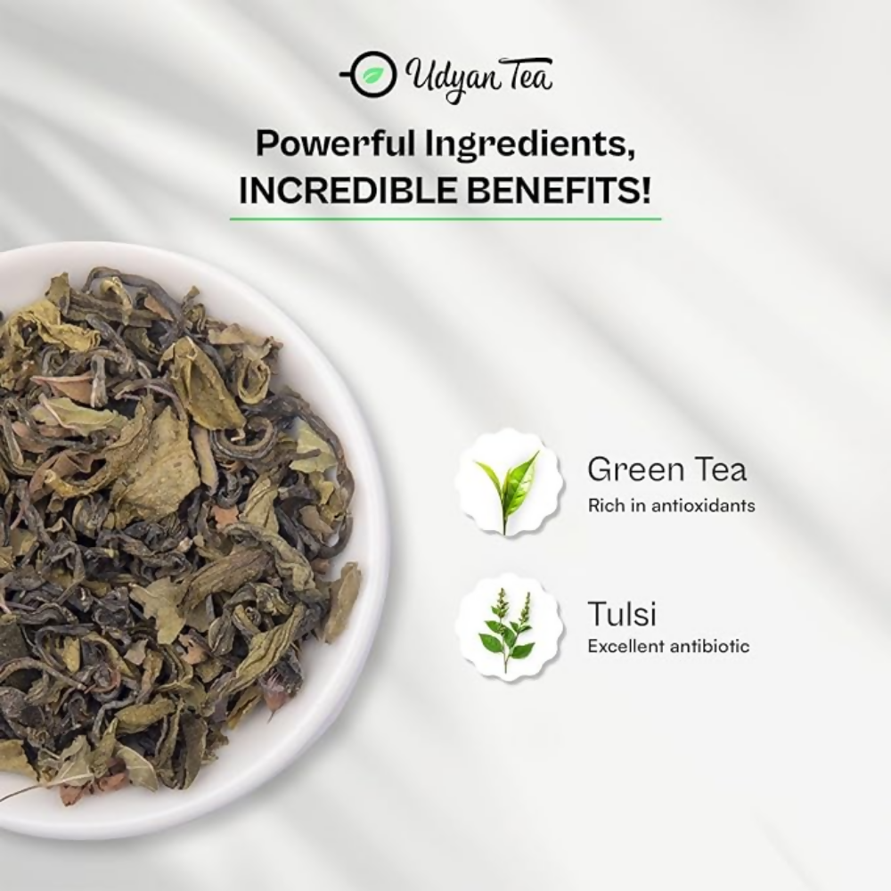 Udyan Tea Tulsi Therapy Green Tea | Grocsy