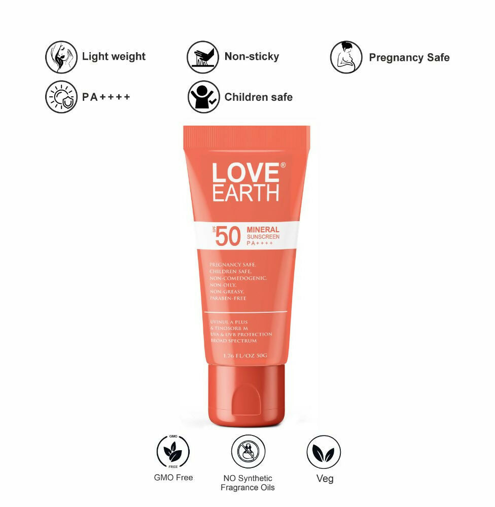 Love Earth Mineral Sunscreen White | Grocsy