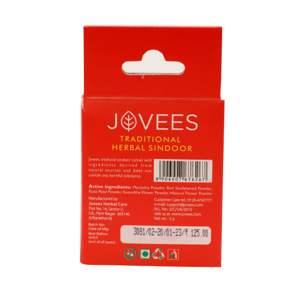 Jovees Traditional Dry Sindoor Bright, Long Lasting & Natural | Grocsy