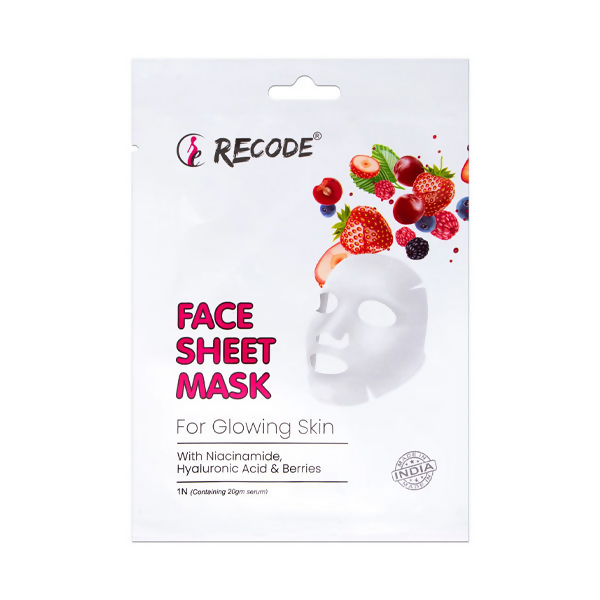 Recode Face Sheet Mask For Glowing & Brightened Skin | Grocsy