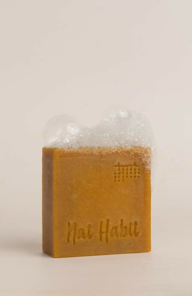 Nat Habit Cold Processed Healing Turmeric-Oats Soap | Grocsy