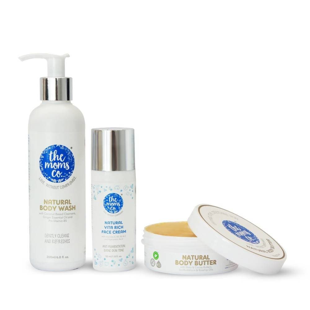 The Moms Co Natural Face & Body Ritual Kit | Grocsy