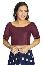 Aastha Fashion Women's Wine Art Silk Designer Party Wear Readymade Blouse | Grocsy