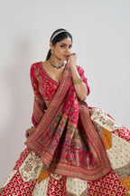 Kesar Fab White Banarasi Silk Embroidered Lehenga | Grocsy