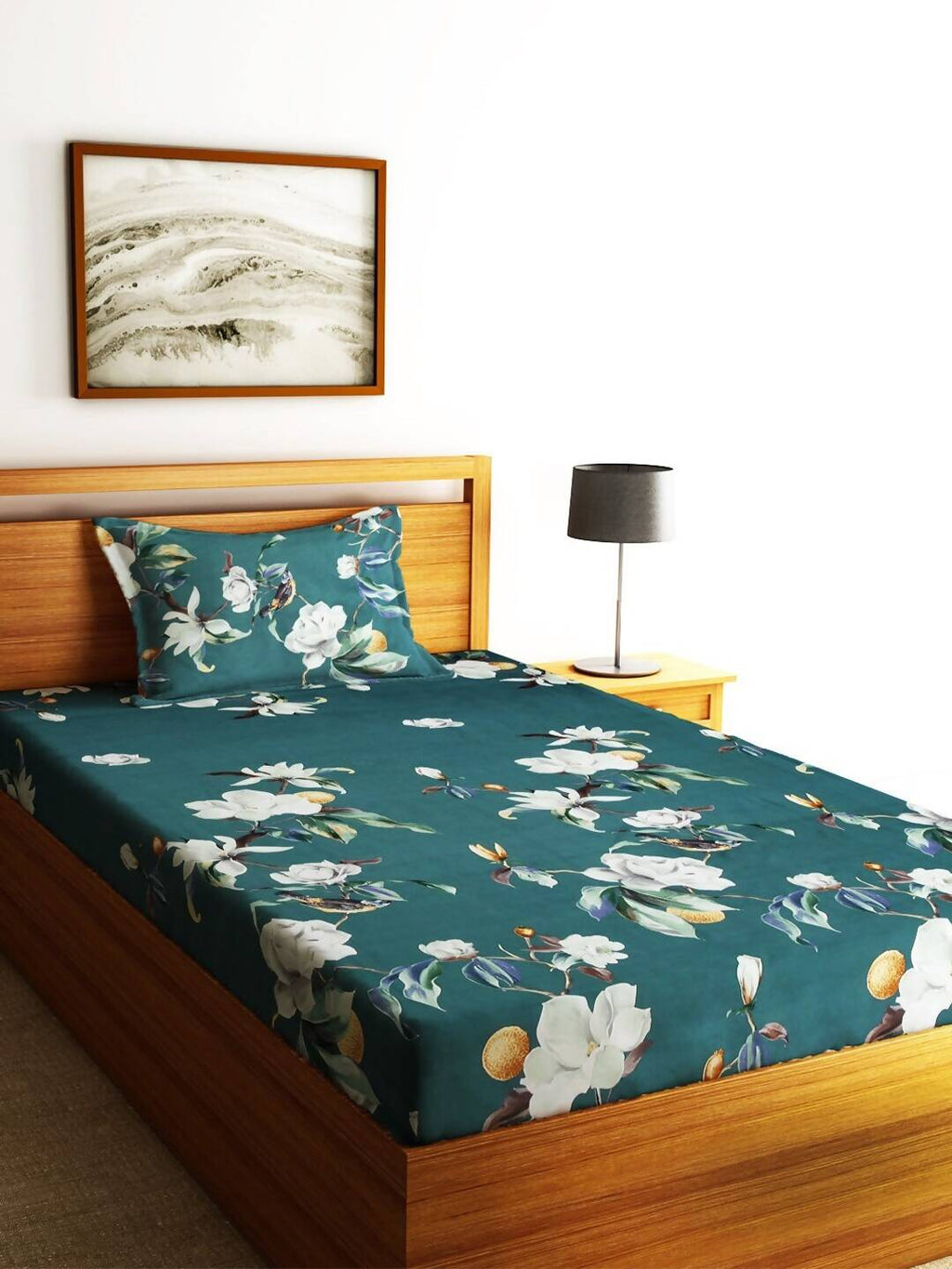 Home Sizzler Unisex Green Bedsheets | Grocsy