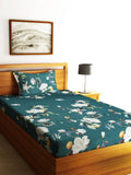 Home Sizzler Unisex Green Bedsheets | Grocsy