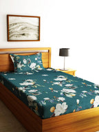 Home Sizzler Unisex Green Bedsheets | Grocsy