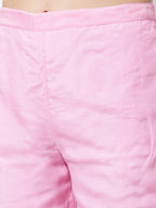 Myshka Pink Color Silk blend Embroidered Kurta With Pant Dupatta Set | Grocsy