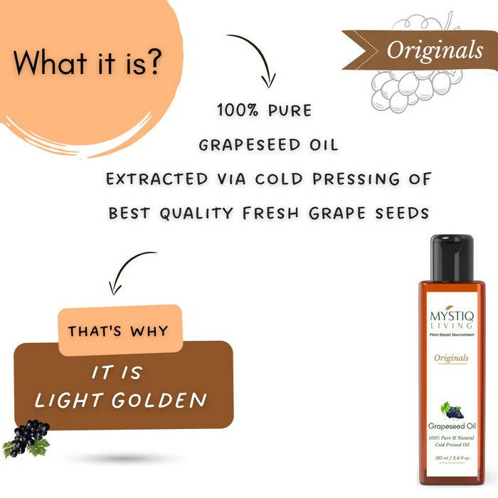 Mystiq Living Originals Grapeseed Oil | Grocsy