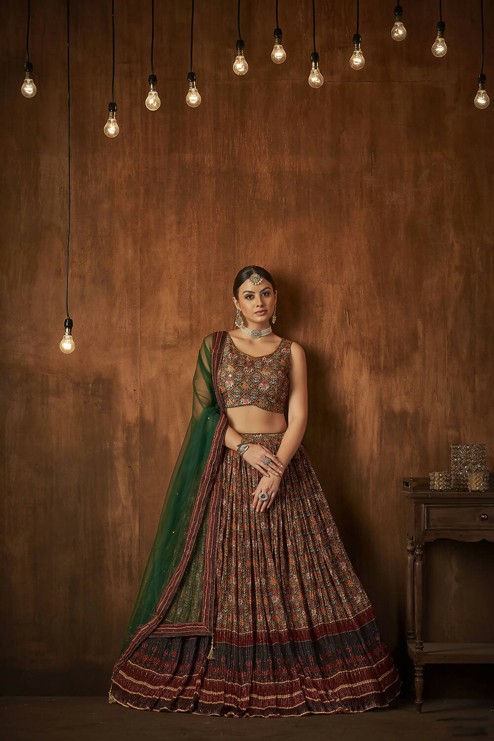 Wedding Designer Multi Georgette Lehenga Choli - Anbazaar | Grocsy