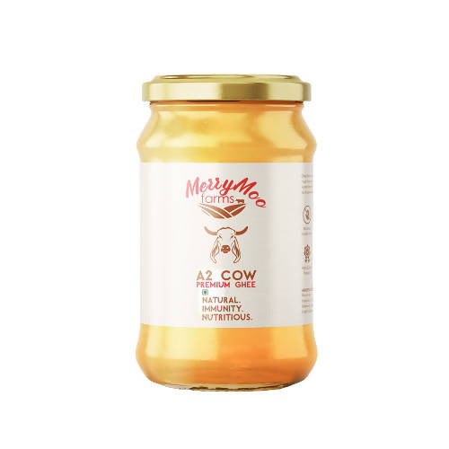 Merrymoo Farms A2 Cow Premium Ghee | Certified Pure Cow Ghee | Traditional Bilona Method Ghee | Grocsy